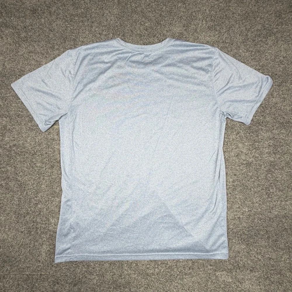 Nike‎ Dri-FIT Mens Large Blue Heathered Short Sleeve Athletic T-Shirt 718833-460